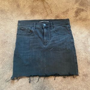 Black jean skirt